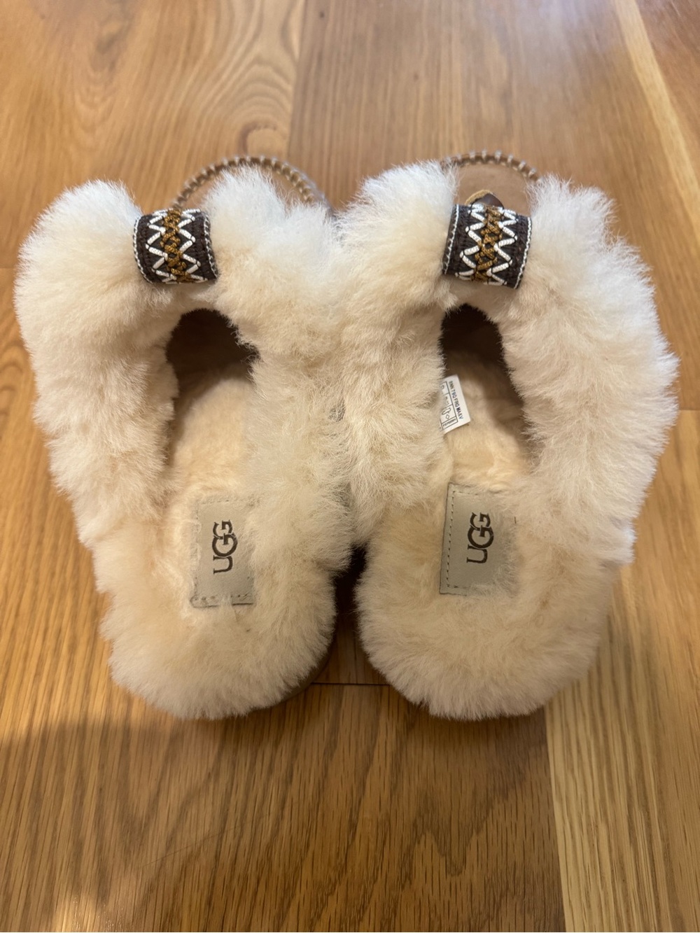 UGG Disquette Alpine Suede Mule in Chestnut with Shearling Trim size 7 - Picture 5 of 6
